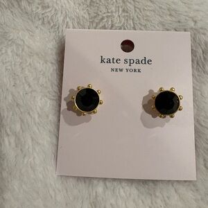 Kate Spade black and gold stud earrings